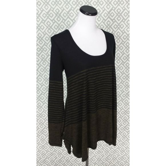 MSSP Max Flowing Striped Blouse Loose Fit Top XL - Picture 2 of 6